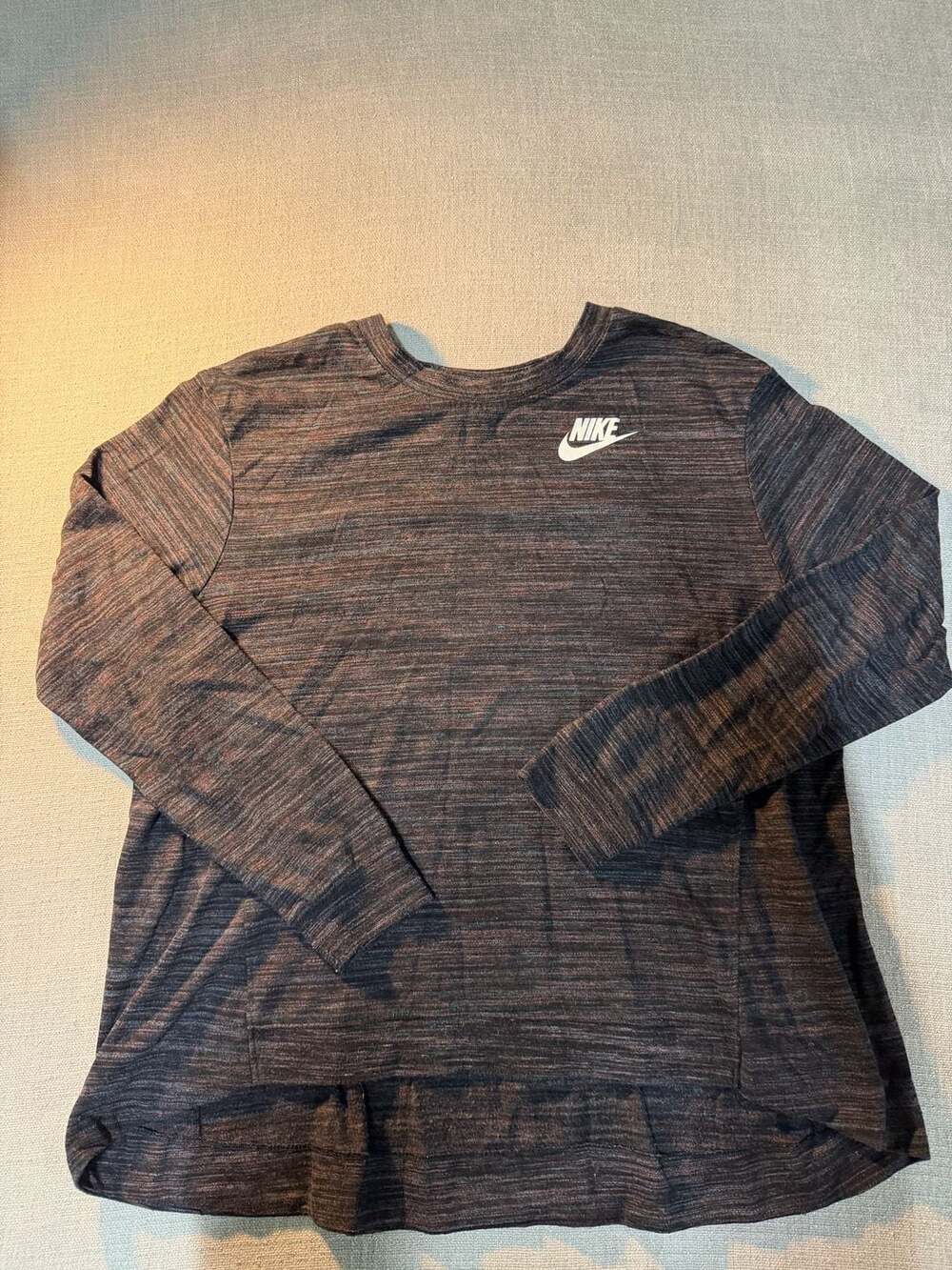 Nike Women's Space-Dyed Long Sleeve Athletic Crewneck Shirt Size XL